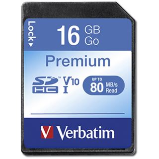 16 GB Verbatim Standard SDHC Class 10 Bulk