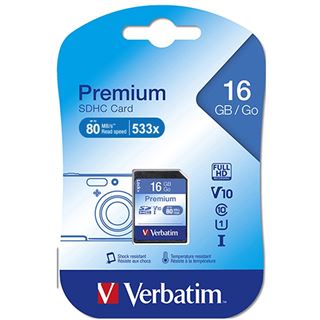 16 GB Verbatim Standard SDHC Class 10 Bulk