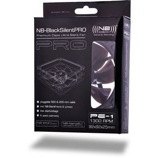 Noiseblocker NB-BlackSilentPRO PE-1 92x92x25mm 1300 U/min 14 dB(A)