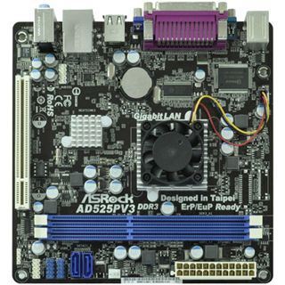 ASRock AD525PV3 Intel NM10 So.BGA Single Channel DDR3 Mini-ITX Retail