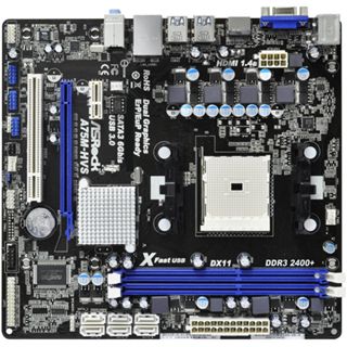 ASRock A75M-HVS AMD A75 So.FM1 Dual Channel DDR3 mATX Retail