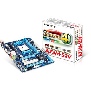 Gigabyte GA-A75M-S2V AMD A75 So.FM1 Dual Channel DDR3 mATX Retail