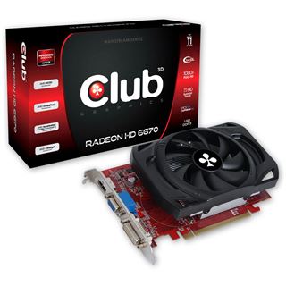 1GB Club 3D Radeon HD 6670 Aktiv PCIe 2.1 x16 (Retail)