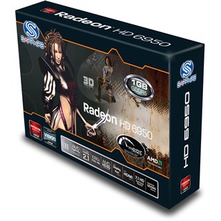 1GB Sapphire Radeon HD 6950 Dual Fan Aktiv PCIe 2.1 x16 (Full Retail)