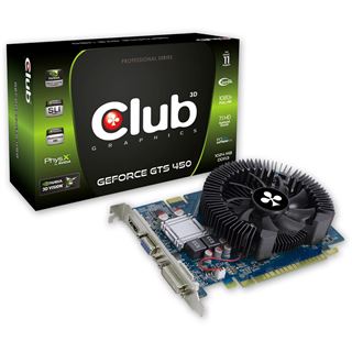 1GB Club 3D GeForce GTS 450 Aktiv PCIe 2.1 x16 (Retail)