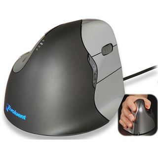 Evoluent VerticalMouse 4 Rechts USB silber (kabelgebunden)