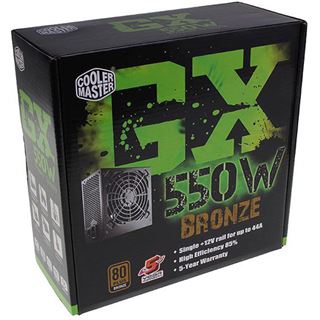 550 Watt Cooler Master GX Series Non-Modular 80+ Bronze