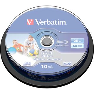 Verbatim BD-R LTH 25 GB bedruckbar 10er Spindel (43751)