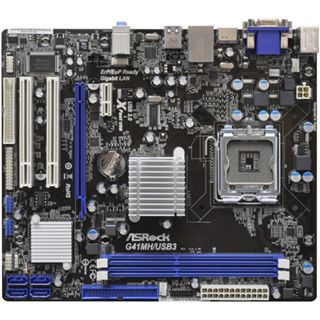 ASRock G41MH/USB3 R2.0 Intel G41 So.775 Dual Channel DDR3 mATX Retail