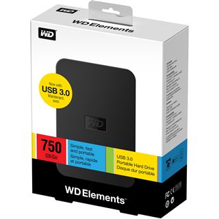 750GB WD Elements Portable SE WDBPCK7500ABK-EESN 2.5" (6.4cm)