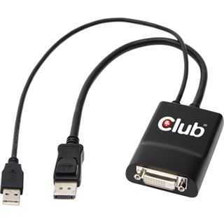 Club 3D Adapter aktiv f&uuml;r Displayport zu DVI (CAC-1051)