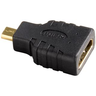 Hama Adapter HDMI-Buchse auf Micro HDMI Stecker Schwarz vergoldet