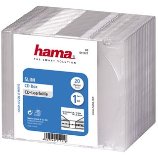 Hama 20er Pack CD-Slim-Box transparent Vorratspack Leerhülle