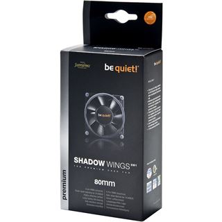 be quiet! Shadow Wings Low-Speed 80x80x25mm 1400 U/min 8 dB(A) schwarz