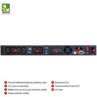 Cyberpower Office Serie 1500 VA / 900 Watt Rackmount (OR1500ELCDRM1U)