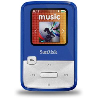 4GB SanDisk Sansa MP3 Clip Zip Blue 4GB (SDMX22-004G-E46B) retai