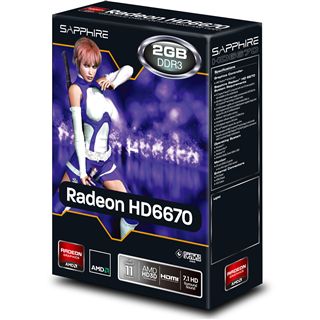 2GB Sapphire Radeon HD 6670 Aktiv PCIe 2.1 x16 (Lite Retail)