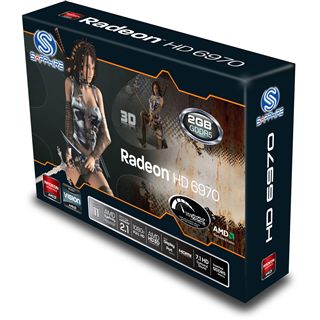 2GB Sapphire Radeon HD 6970 Dual Fan Aktiv PCIe 2.1 x16 (Full Retail)