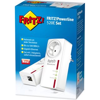 AVM FRITZ!Powerline 520E Set 500 MBit/s 1x LAN 10/100/1000 2er Pack