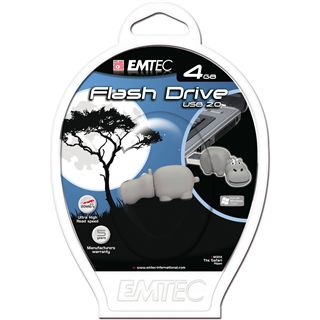 4 GB EMTEC Animals M324 Hippo grau USB 2.0