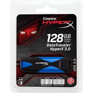 128 GB HyperX DataTraveler 3.0 schwarz/blau USB 3.0