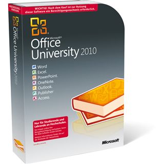 Microsoft Office University 2010 32/64 Bit Deutsch 1 User PC (DVD)