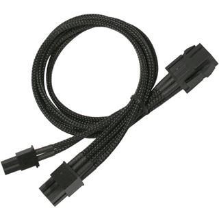 Nanoxia 30 cm schwarzes einzelsleeve Adapterkabel f&uuml;r 6-Pin