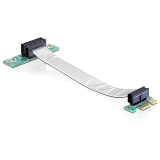 Delock PCIe x1 flexibel links gerichtet Riser Card für PCIe x1