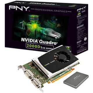 1GB PNY Quadro 2000D inkl. 240GB PNY SSD Aktiv PCIe 2.0 x16 (Retail)