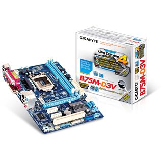 Gigabyte GA-B75M-D3V Intel B75 So.1155 Dual Channel DDR3 mATX Retail