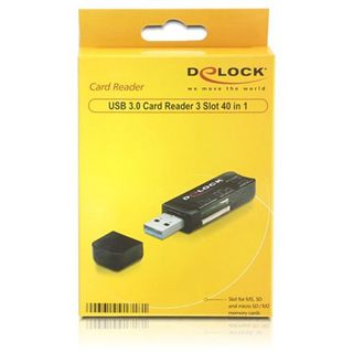 Delock Cardreader 3 slot 40in1 USB 3. Stick Multi Slot Kartenleser