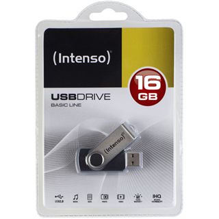 16 GB Intenso Basic Line schwarz/silber USB 2.0