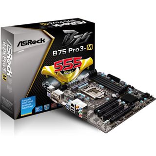 ASRock B75 Pro3-M Intel B75 So.1155 Dual Channel DDR3 mATX Retail