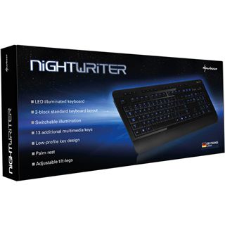 Sharkoon Nightwriter USB Deutsch schwarz (kabelgebunden)