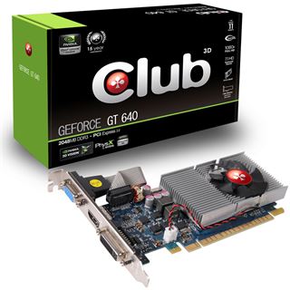2GB Club 3D GeForce GT 640 Low Profile Aktiv PCIe 3.0 x16 (Retail)
