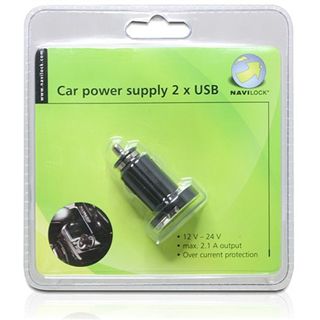Navilock Kfz Car Adapter USB DC 12-24V Kfz.> 2x USB max. 2.1A