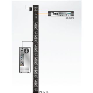 Aten PE1216, 16-fach Kaltgeräte-Steckdose, 1 HE,