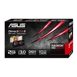 2GB Asus Radeon HD 7870 GHz Edition DirectCU II v2 Aktiv PCIe 3.0 x16