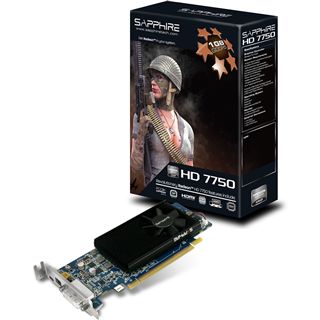 1GB Sapphire Radeon HD 7750 Low Profile Aktiv PCIe 3.0 x16 (Lite