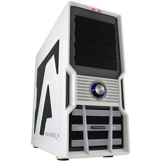 LC-Power 973W Fortress_X Midi Tower ohne Netzteil weiss/schwarz