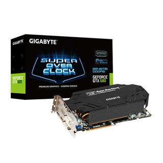 2GB Gigabyte GeForce GTX 680 Super Overclock Aktiv PCIe 3.0 x16