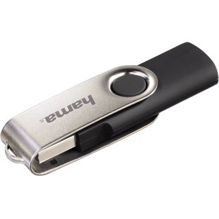 32 GB Hama FlashPen "Rotate" schwarz/silber USB 2.0