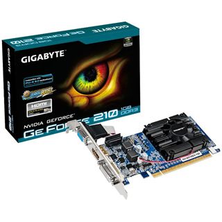 1GB Gigabyte GeForce 210 Aktiv PCIe 2.0 x16 (Retail)