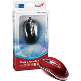 Genius Mini Traveler USB rot (kabelgebunden)