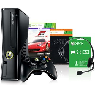 Microsoft XBox 360 Slim Konsole 250GB HDD Wi-Fi Forza 4/The Elder