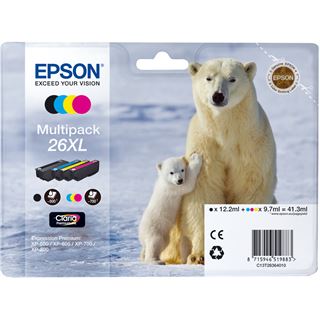 Epson Tinte C13T26364010 schwarz, cyan, magenta, gelb