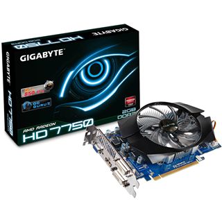 2GB Gigabyte Radeon HD 7750 OC Aktiv PCIe 3.0 x16 (Retail)