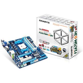 Gigabyte GA-F2A75M-D3H AMD A75 So.FM2 Dual Channel DDR3 mATX Retail