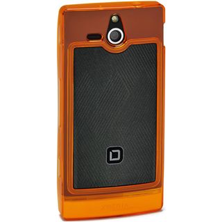 Dicota Frame TPU Snap-on-Cover für Sony Xperia U orange/schwarz