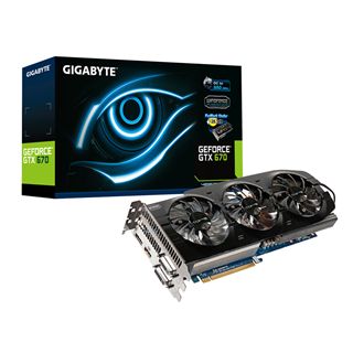 4GB Gigabyte GeForce GTX 670 OC Aktiv PCIe 3.0 x16 (Retail)